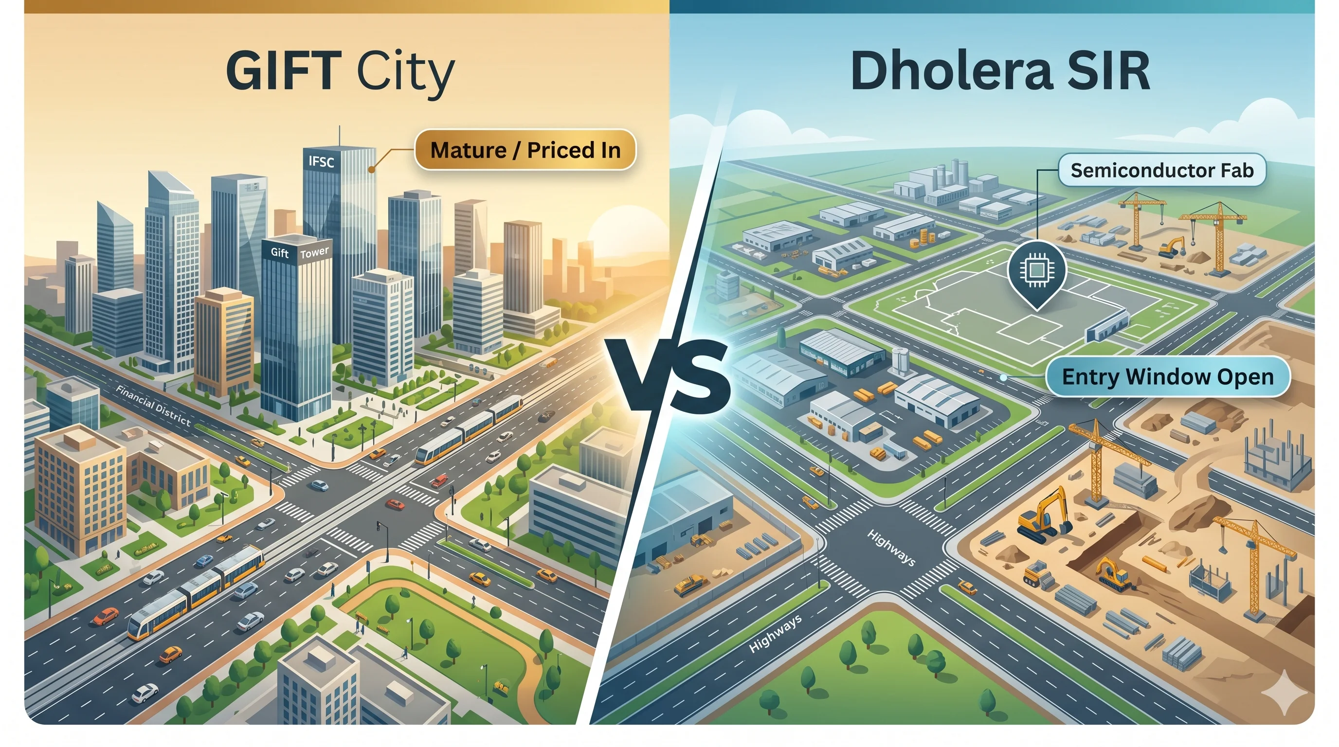 Dholera vs GIFT City: Which Is the Better Investment in 2026?